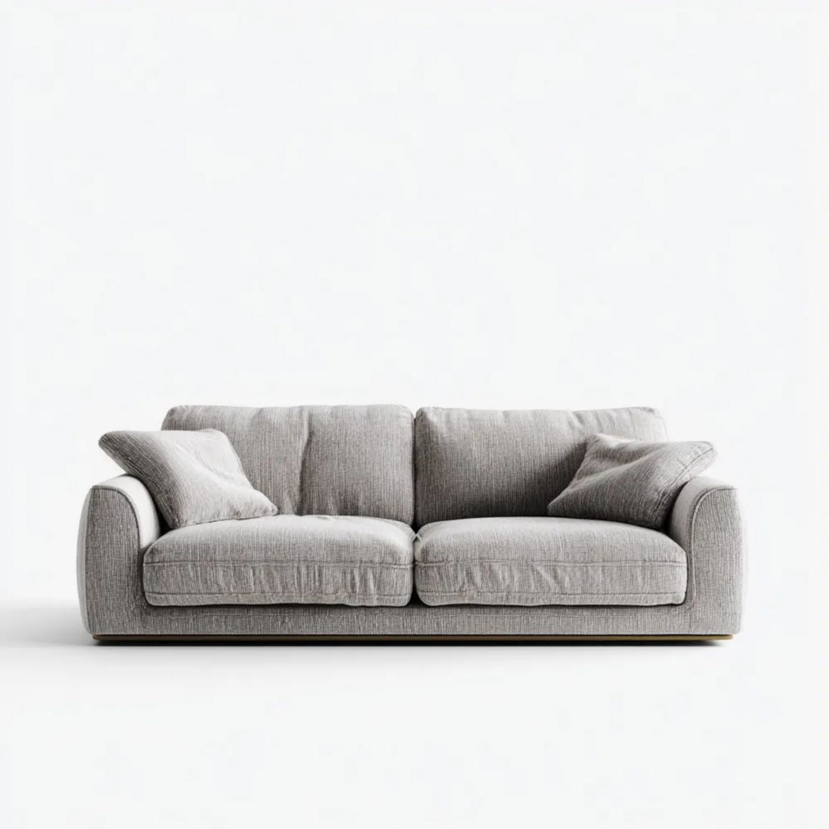 Dwuosobowa sofa z tkaniny szara 200 × 95 × 85 cm